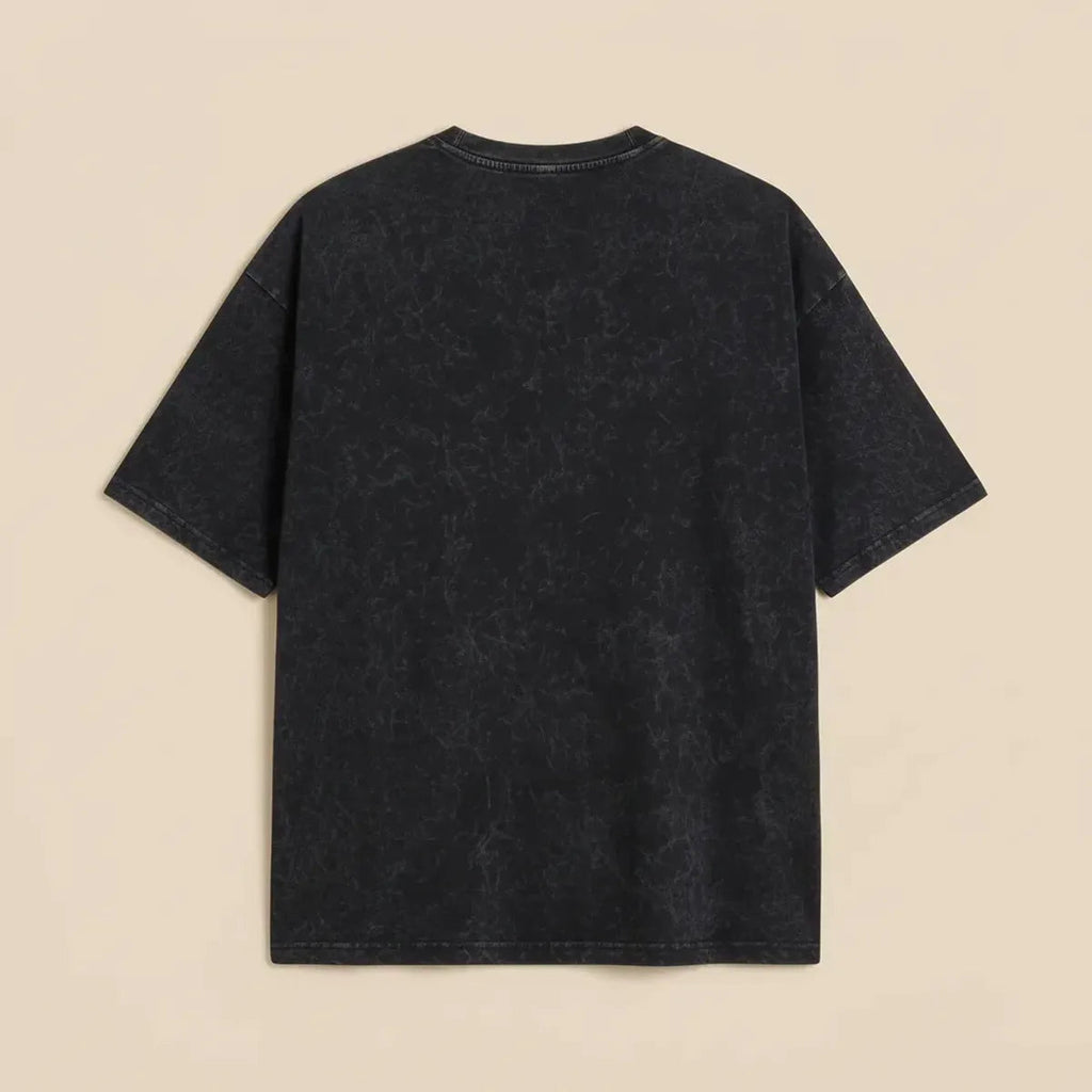 Acid Wash Oversized Black Tshirt Premium Antwren