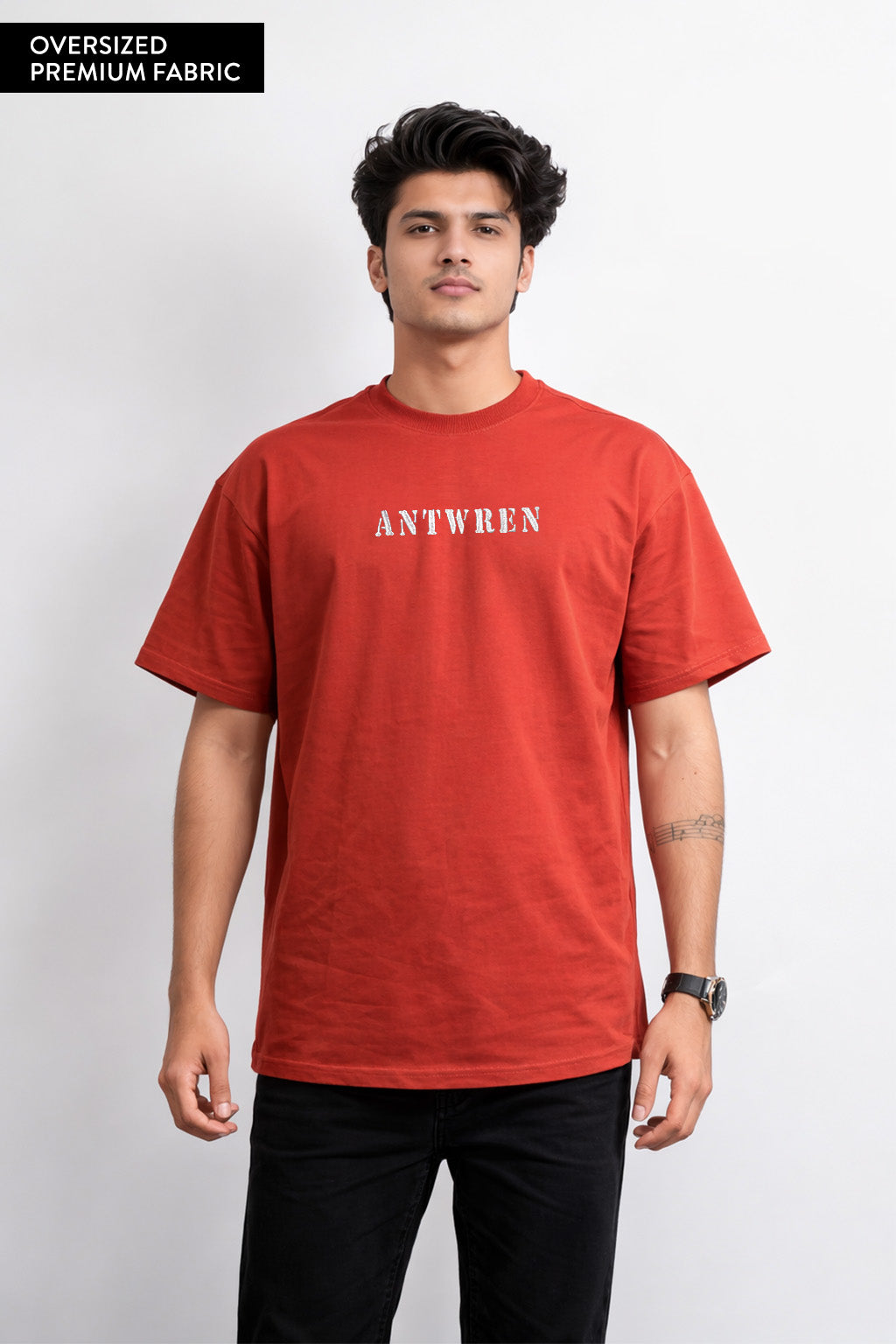 Premium Brick Oversized Embroidered Tee – Street Fit Antwren EStore