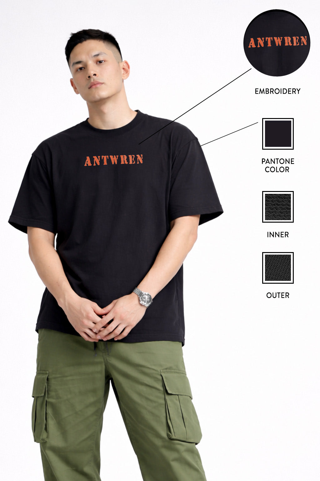 Premium Black Oversized T-shirt Antwren EStore