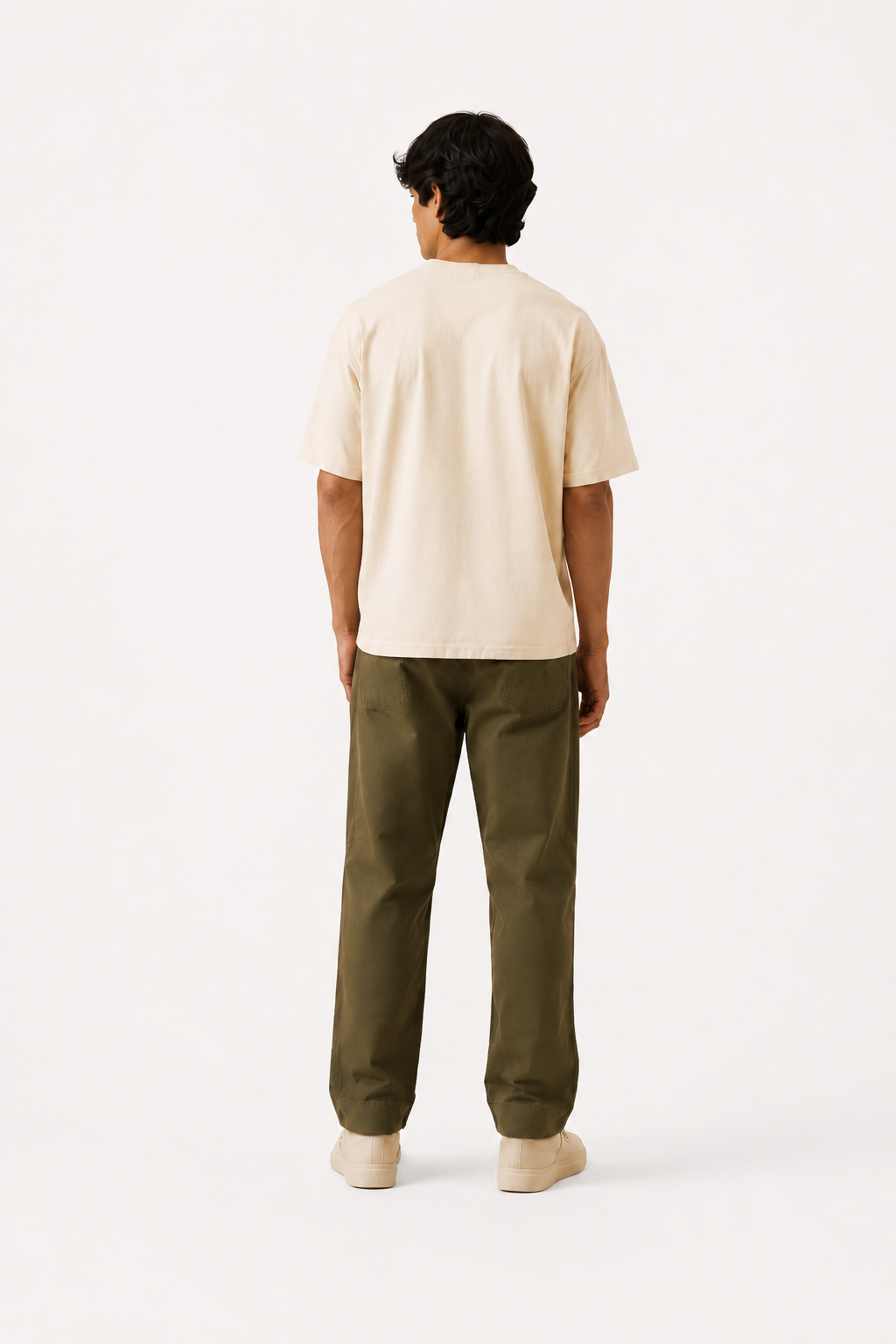Premium Cream Oversized Cotton T-Shirt Antwren
