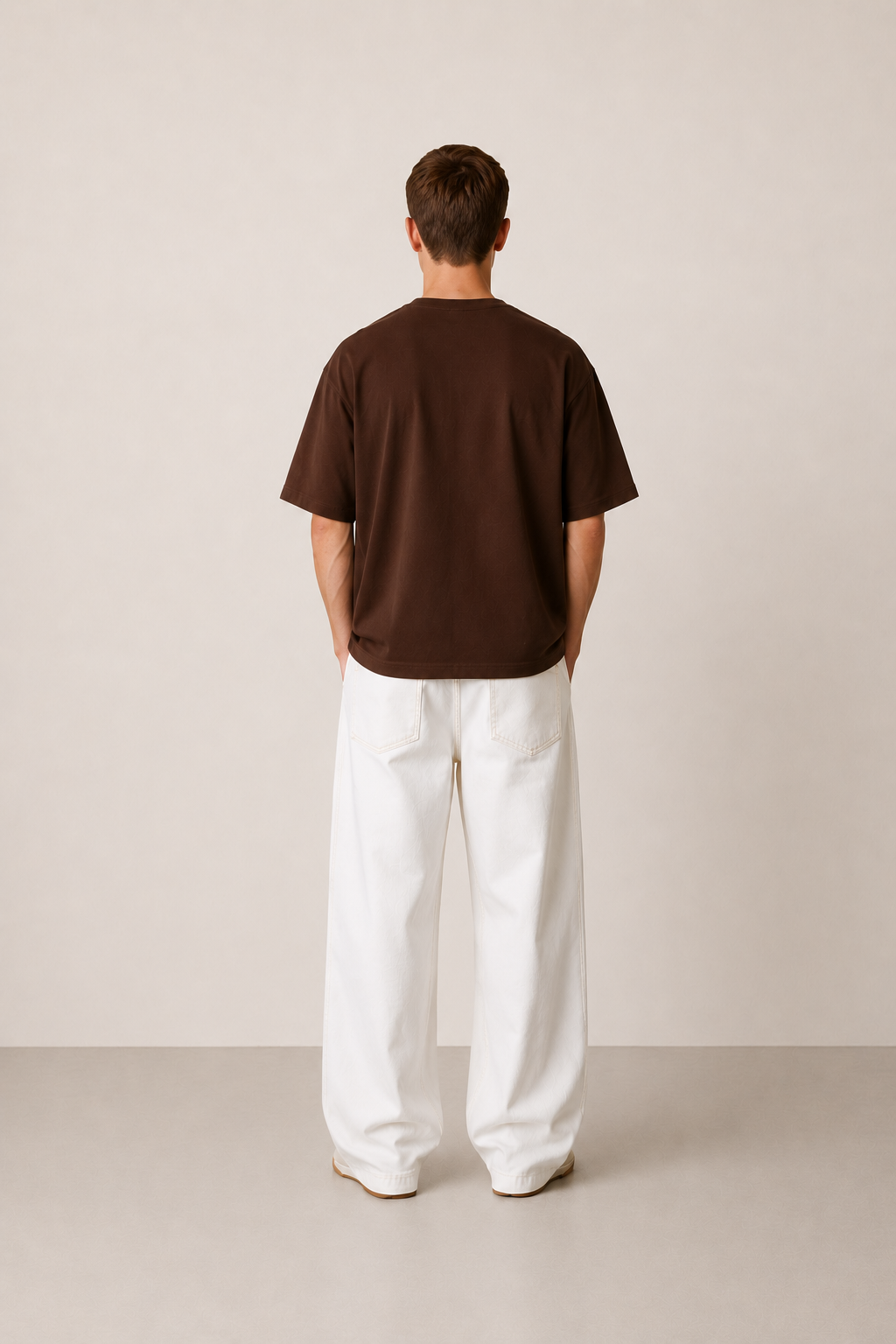 Antwren Premium Coffee Brown  Oversized Cotton T-Shirt Antwren
