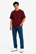 Maroon Oversized Cotton T-Shirt