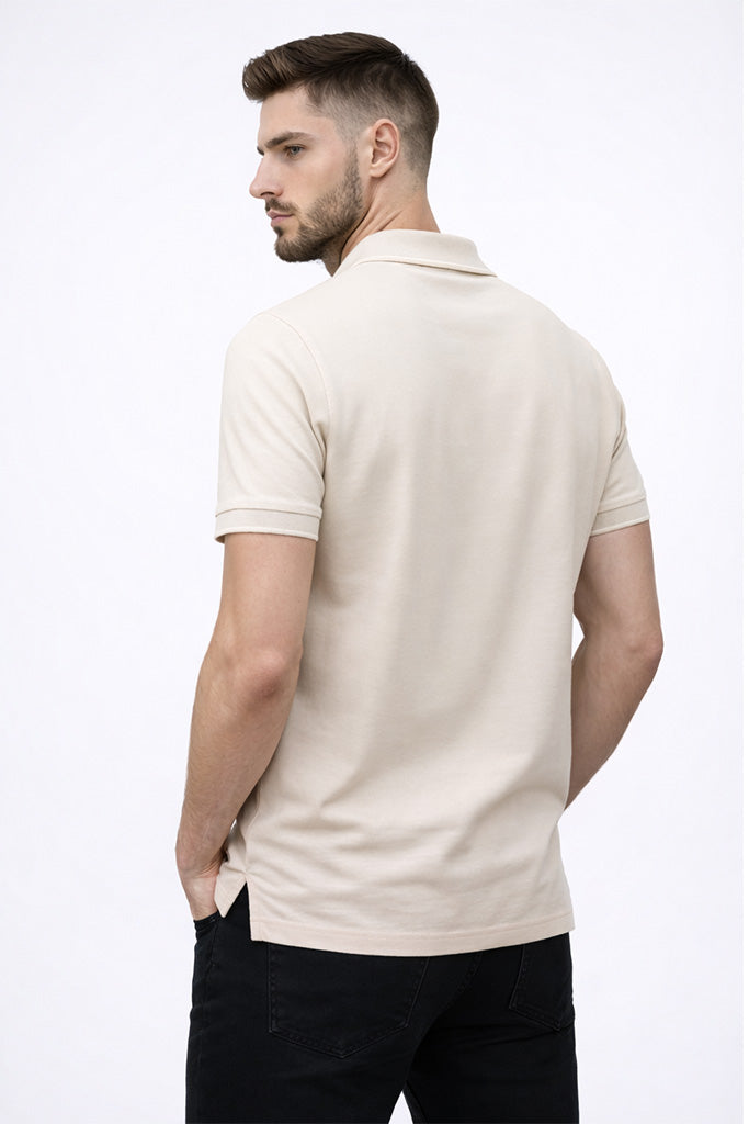 Polo T-Shirt V NeckBeige Color Antwren EStore