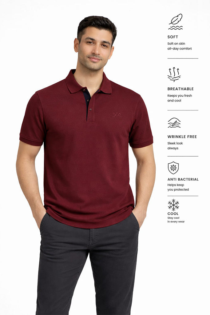 Polo Maroon T-Shirt Antwren EStore