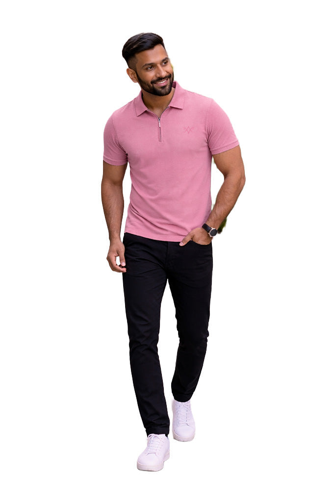 Polo T-shirt V Neck  lite pink (Copy) Antwren EStore