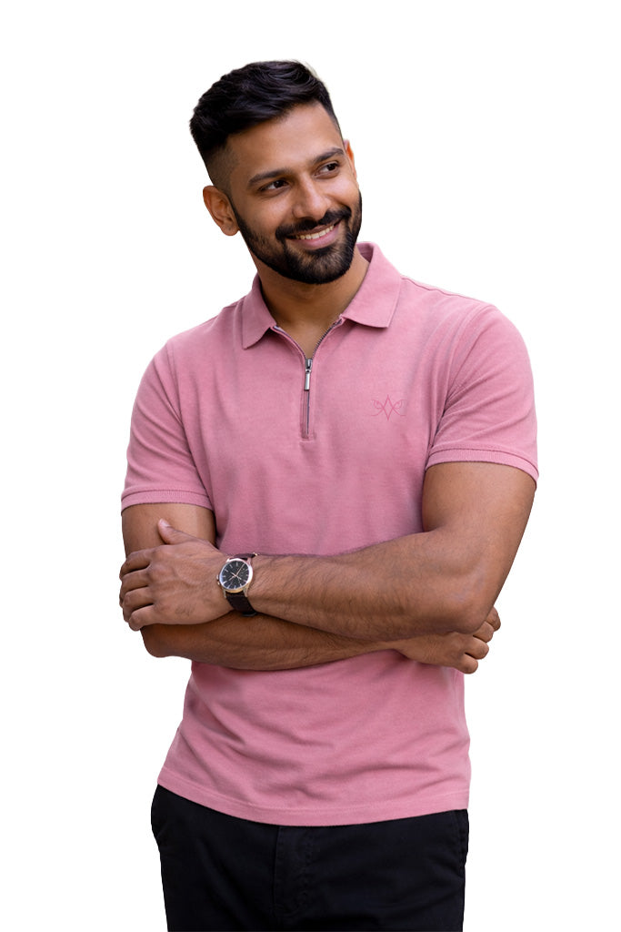 Polo T-shirt V Neck  lite pink (Copy) Antwren EStore