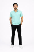 Mint Blue V Collar Polo T Shirt Antwren EStore