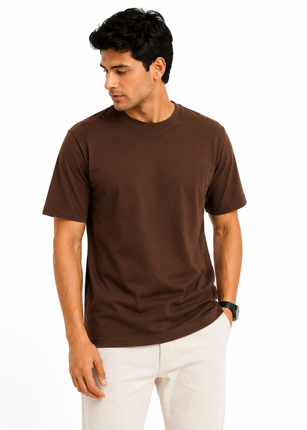 Coffee Brown Regular T-Shirts Antwren