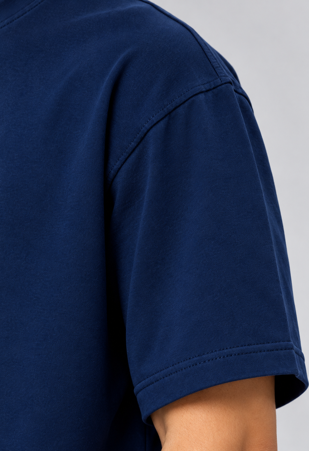 Navy Blue Oversized Cotton T-Shirt Antwren