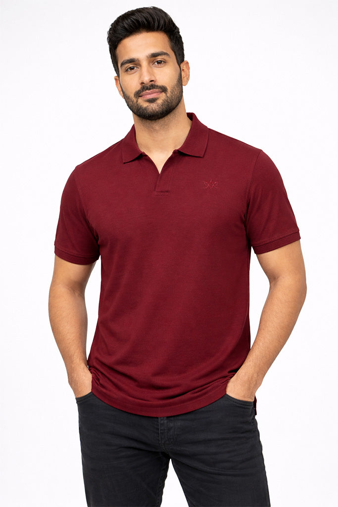 Polo Meroon V Neck T-Shirt Antwren EStore