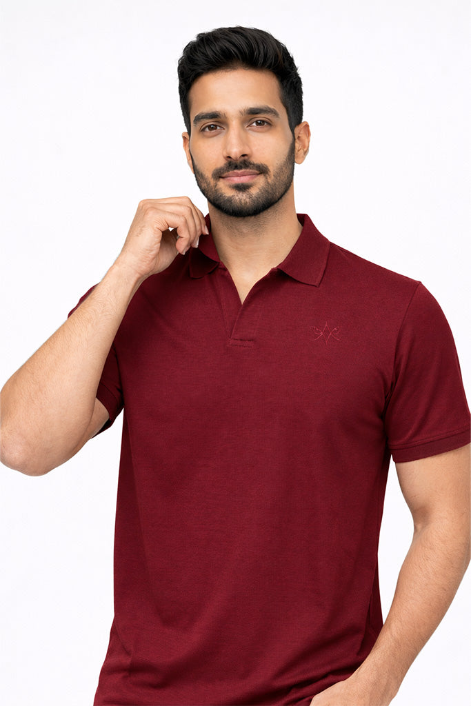 Polo Meroon V Neck T-Shirt Antwren EStore
