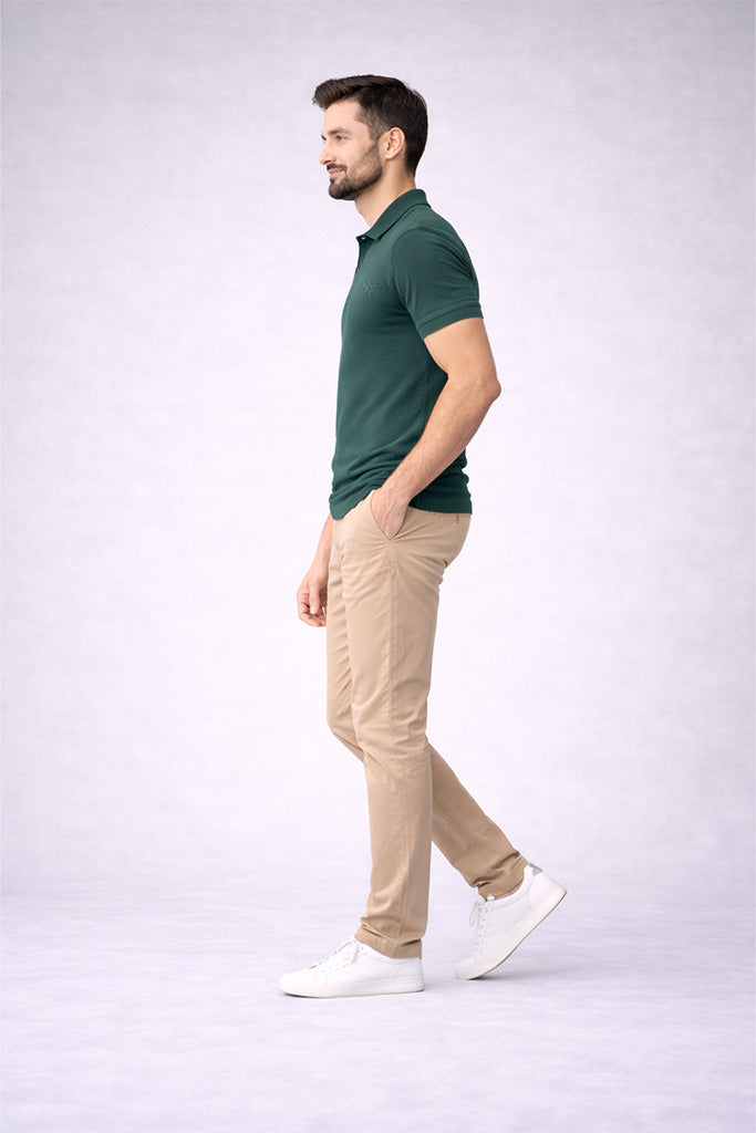 Pine Green Zip Polo T Shirt Antwren EStore